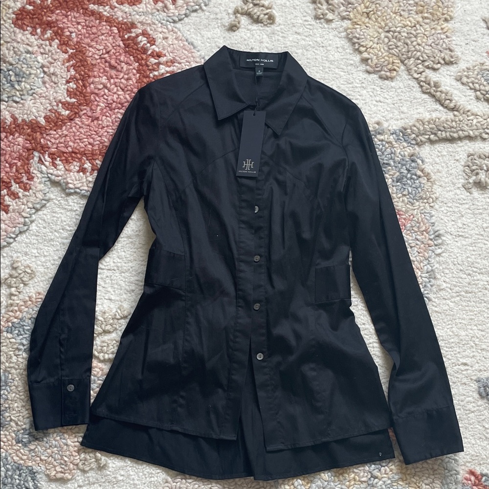 Women's Black Button Down Shirt